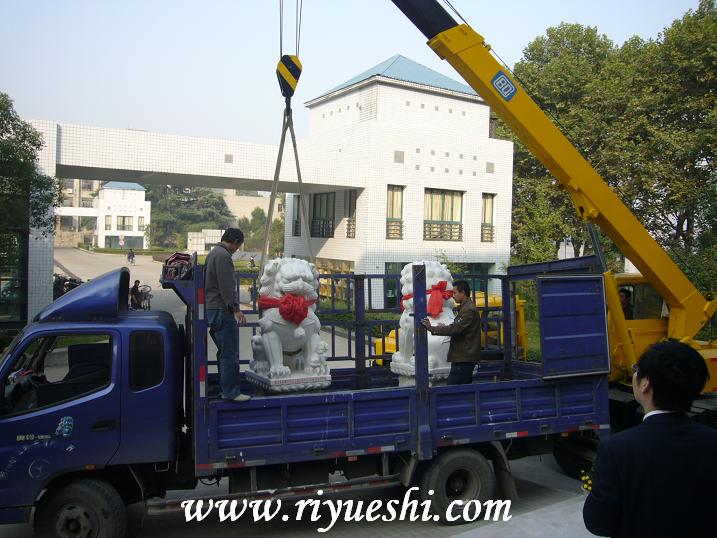 武漢漢白玉石獅子