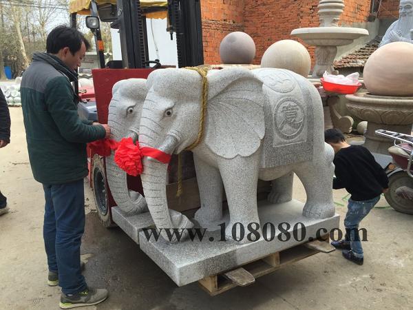武漢花崗巖石雕大象