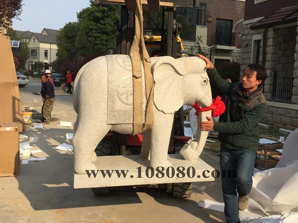 武漢漢白玉石雕大象