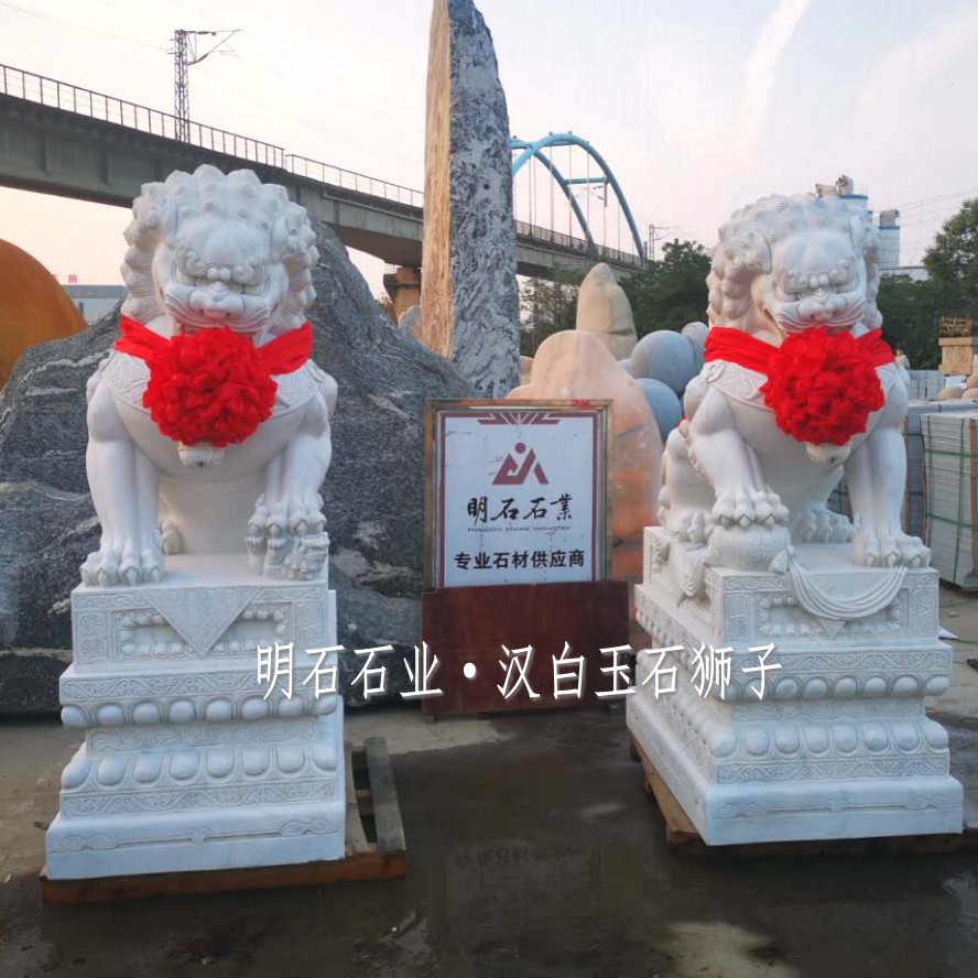 武漢漢白玉石獅子